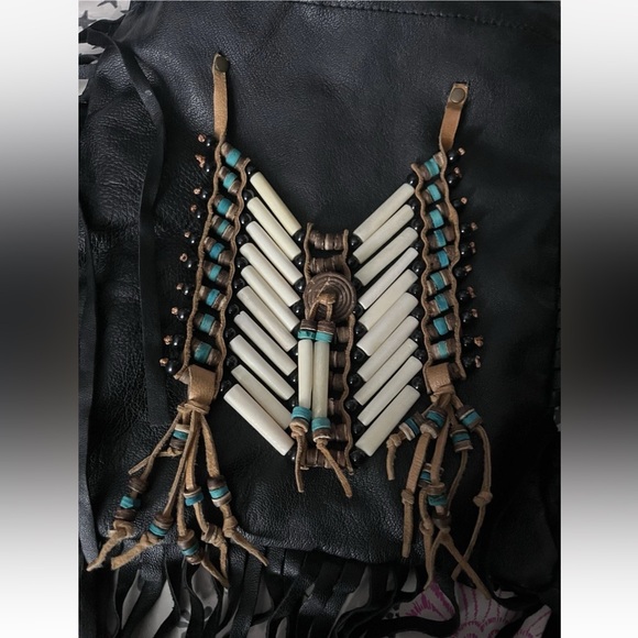 Black Spell & the Gypsy Dreamweaver Black | Black Leather Fringe Boho Crossbody - Picture 15 of 15